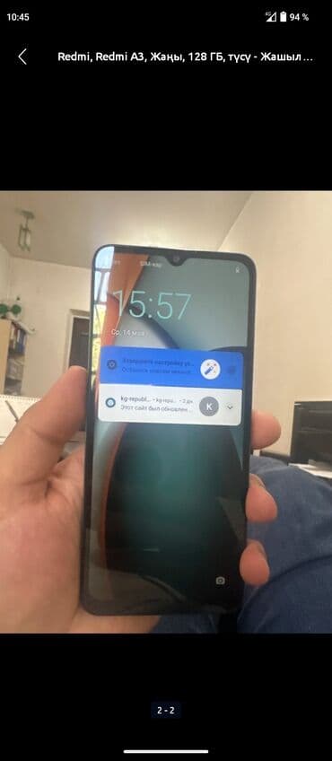 андройт монитор: Redmi, Redmi A3, Жаңы, 64 ГБ, түсү - Жашыл, 2 SIM — 1