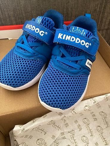 second hend: Синие детские кроссовки от KINDDOG. Модель имеет легкий дышащий верх — 5
