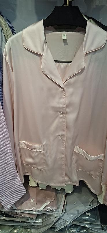 armani code: Женские пижамные рубашки из атласной ткани - Материал: гладкий сатин — 4