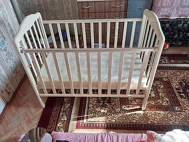 Детская односпальная кровать, Б/у, Для девочки, Для мальчика, С матрасом, Дерево, Самовывоз