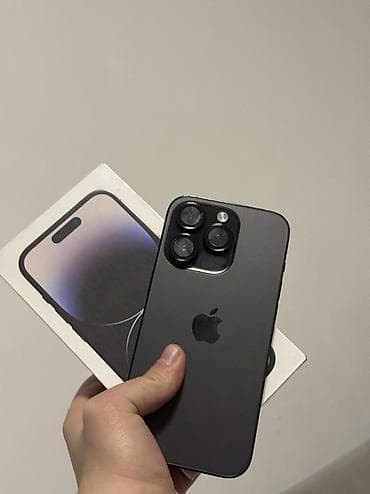 айфон за 0р: IPhone 14 Pro, Новый, 128 ГБ, Jet Black, Защитное стекло, Чехол, Коробка, 78 % — 1