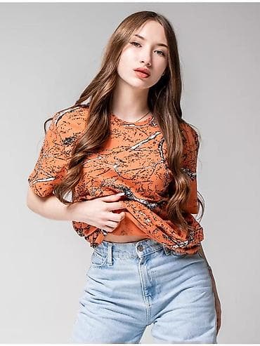 мерцающий арбуз футболка: Футболка с принтом «ветви» — базовая модель на каждый день. - Состав — 10