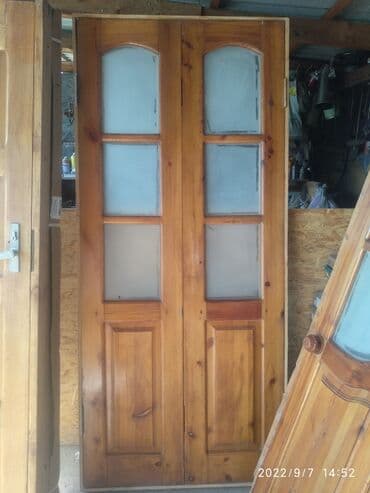 кухонный шкаф с мойкой: Межкомнатная дверь со стеклом — 3