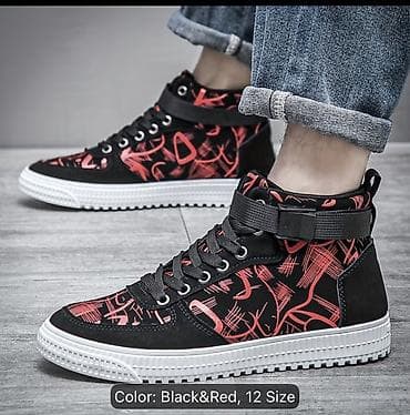 nike tech flece: Высокие кеды с графичным принтом - Модель: высокие кеды на шнуровке с — 2