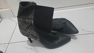 кожаный обувь: Ботинки, 38, Б/у, цвет - Черный, Самовывоз — 4