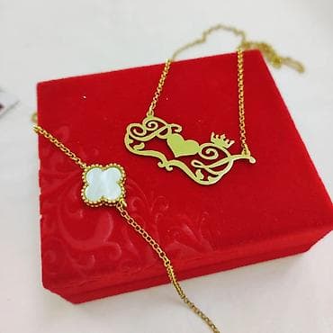 Серебряный Цепочка+ браслет Серебро + золото 925 пробы Именная Цепочка