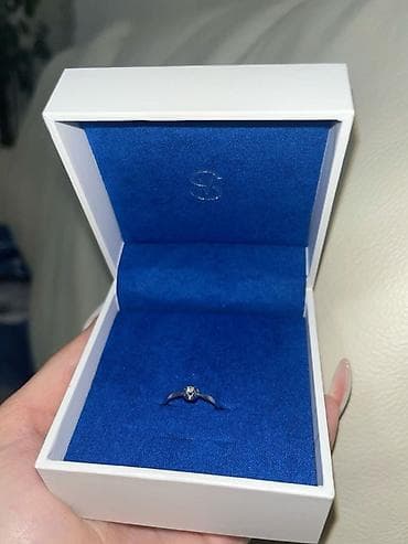 золотой перстень: Кольцо, Помолвочное, Проба 585, Женские, Новый — 1