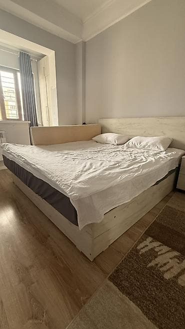 sofa bed: Двуспальная кровать с высоким изголовьем+матрас - Размер спального — 2