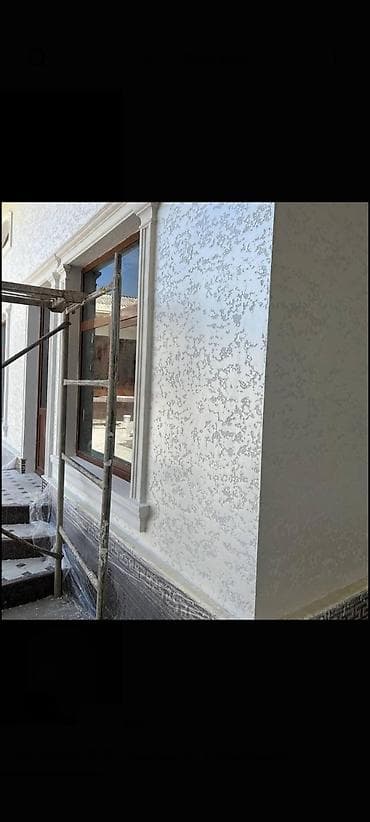 Фасадные работы: декоративная штукатурка, травертин любой сложности at lalafo.kg Фасадные работы: декоративная штукатурка, травертин любой сложности