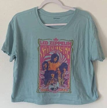 Прокат одежды: Футболка унисекс, оверсайз Led Zeppelin. Бренд OLD NAVY, США — 1