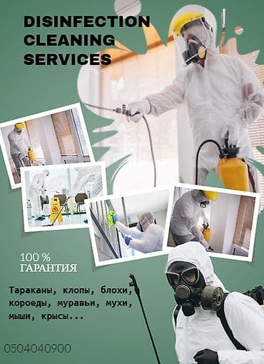 Клининг кызматтары: Дезинфекциялоо, дезинсекциялоо, | Бүргөлөр, Канталалар, Таракандар, | Үйлөр, Кафелер, дүкөндөр, Батирлер — 1