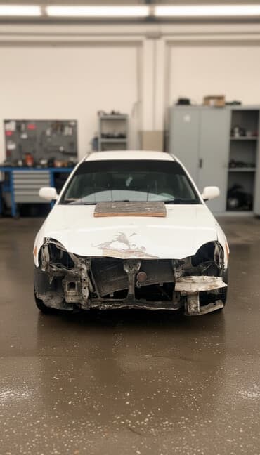 Продажа автомобиля на восстановление/разбор. Кузов: седан, белый