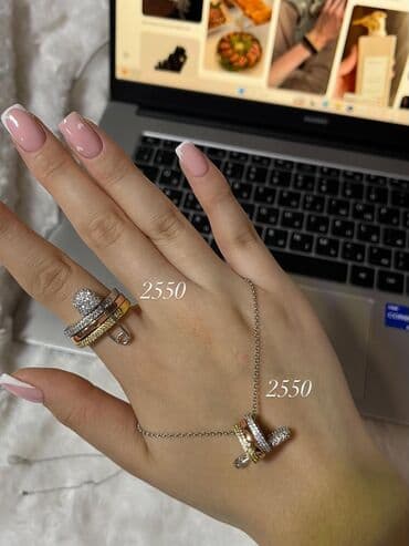 Набор украшений, Проба 925, Женские, Новый