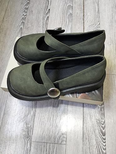 туфли мери джейн: Балетки Mary Jane в стиле casual - Цвет: оливковый (матовый, с легкой — 1