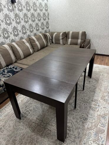 шикарный раздвижной стол: Ашкана үчүн үстөл, Колдонулган, Тик бурчтуу, Бүктөлүүчү — 14