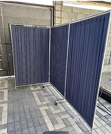 перегородка из стекла: Ширма, перегородка Материал: Ткань, Колличество секций: 2, Для салона — 3