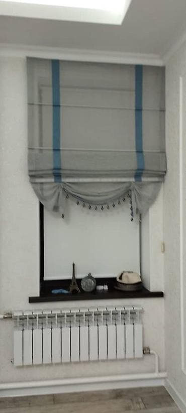 романские шторы: Лен, С кистями, Изготовление на заказ, Для кухни — 3