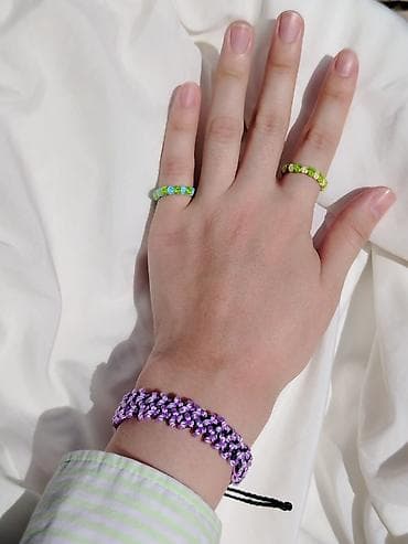 летние мокасины: Браслет, Текстиль, Унисекс, Новый — 3