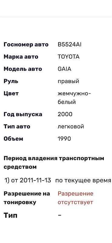windom 2003: Toyota Gaia: 2000 г., 2 л, Автомат, Бензин, Минивэн — 2