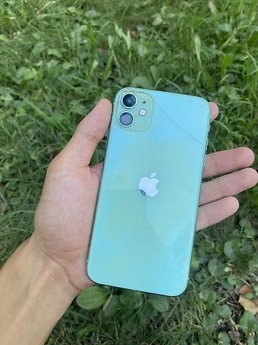 IPhone 11, Б/у, 128 ГБ, Зеленый, Кабель, 77 %