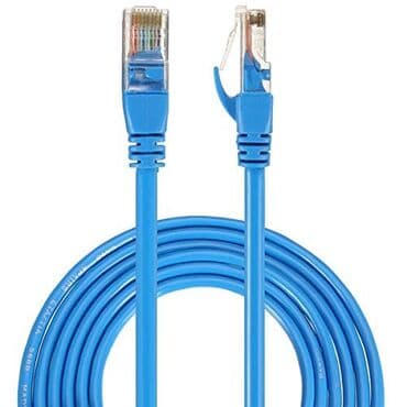 набор фрез: Сетевой кабель Ethernet (патч-корд), синий. - Разъёмы: RJ‑45 с обеих — 1