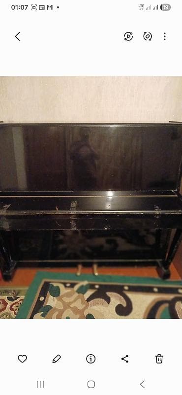 купить музыкальные инструменты бу: Акустическое пианино “Октава” (вертикальное) - Классическая черная — 3