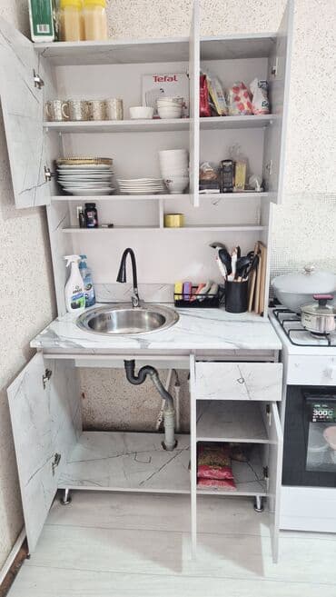 продаю кухонные гарнитуры бу: Кухонный гарнитур, Новый, цвет - Серый, Бесплатная доставка — 2