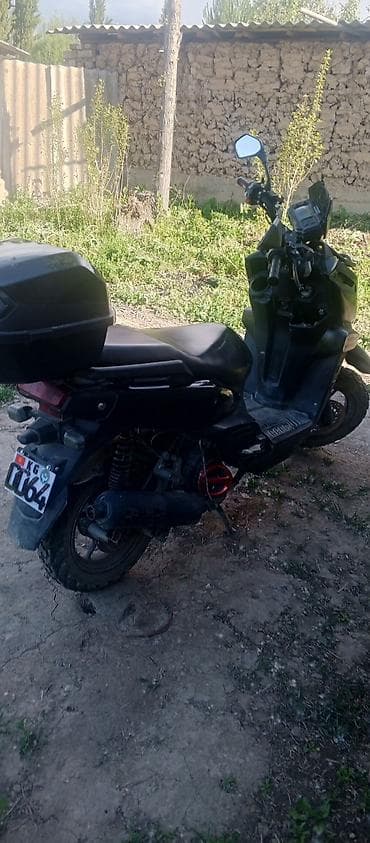 мото 110: Скутер/мопед, черный, с двойной круглой передней оптикой и — 2