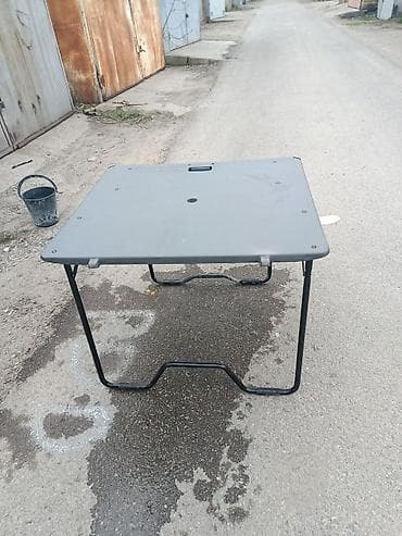 Складной походный стол, Пластик, цвет - Серый