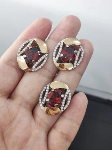 эксклюзивные свадебные пригласительные: Набор украшений, Проба 925, Женские, Новый — 1