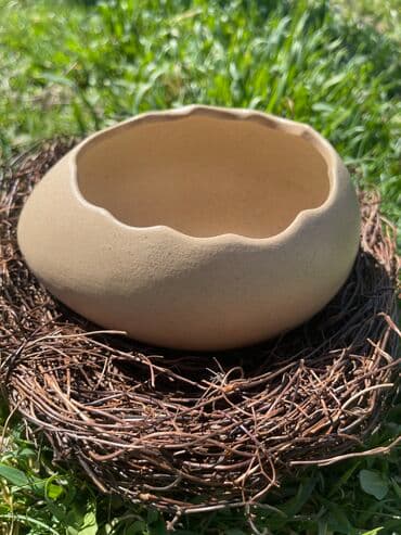 посуда тарелка: Тарелки в гнездышке • Тарелка (Керамика) • Гнездо (декоративные — 2