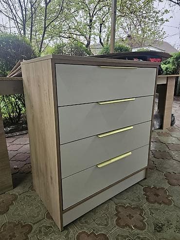 тумба для вещей: Комод для одежды, Новый, Без зеркала, ЛДСП, цвет - Белый — 2