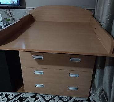 аксессуары для мебели: Детский комод, Б/у, С пеленальным столиком, ЛДСП, цвет - Коричневый — 2