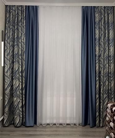 Комплект штор для гостиной/спальни: - Двухслойное оформление окна