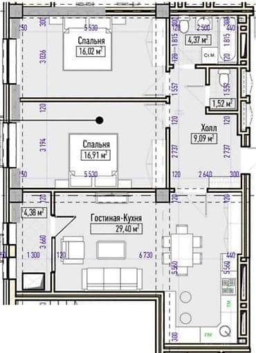 pro group: 3 комнаты, 82 м², Элитка, 12 этаж, Евроремонт — 8