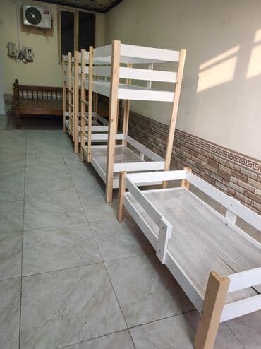 искуственные: Двухъярусная кровать из массива и мдф - Конструкция: вертикальная — 6