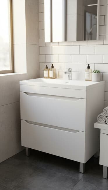 шкафчик в ванну: Жуунуучу бөлмө үчүн шкаф, Күзгүсүз — 1