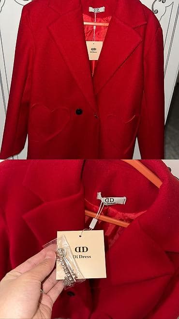 •Продаю пиджачок оверсайз -цвет красный -размер стандарт -ткань