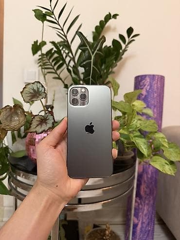 iphone 11mini: IPhone 12 Pro, Б/у, 256 ГБ, Графит, Кабель, 75 % — 1