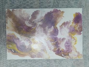 berber mirror second hand: Картина в технике флюид-арт, холст на подрамнике размером 40/60 см — 1