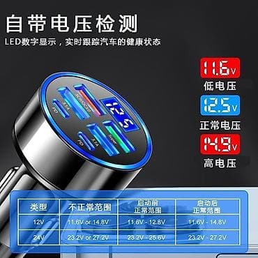 battery case: Автомобильное зарядное устройство для прикуривателя с дисплеем и — 5