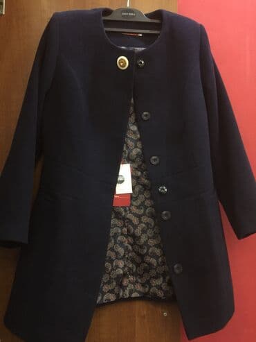 джинсы на девочку: Женское пальторазмер :46, синий цвет — 1