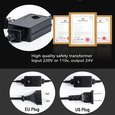 мощные садовые фонари на солнечных батареях: Уличная гирлянда 100 м Гирлянда с питанием 24V. Самая безопасная — 6