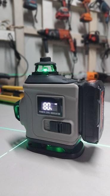 third edition solutions: Лазерный уровень УРАГАН 3D с зелёным лучом Новый Полный комплект — 5