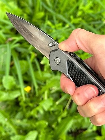 скотч с надписью: Складной нож EDC - Тип: карманный складной нож с осевым винтом и — 3