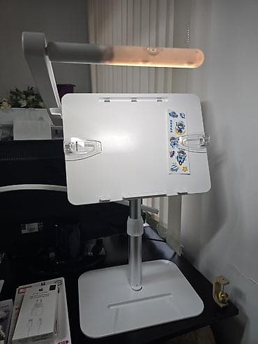 Сүрөттөр жана портреттер: Настольный держатель для книг/планшета с LED-подсветкой - — 1