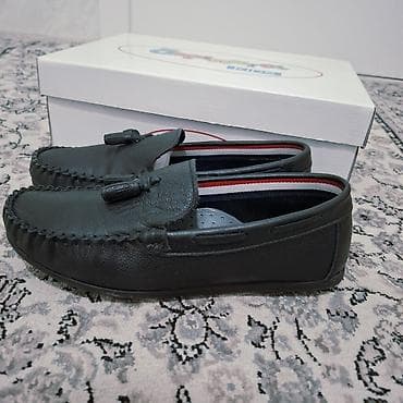 кожаные туфли: Лоферы, 35, Ovs, Б/у, цвет - Черный, Самовывоз — 5