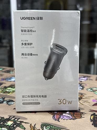 magsafe 3: Автомобильное зарядное устройство UGREEN 30W - Два порта: USB‑C (1 — 1
