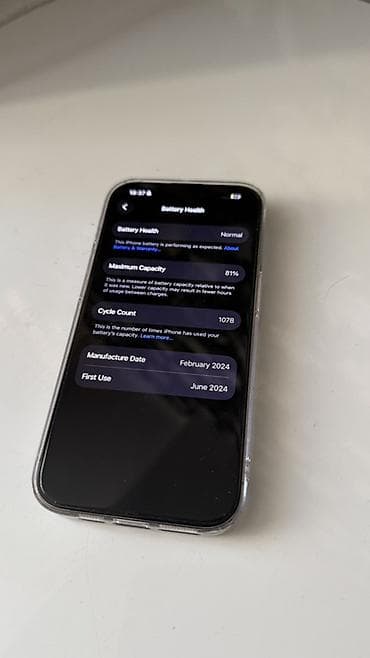 mi 13 pro: IPhone 15 Pro, Space Gray, 81 % — 2