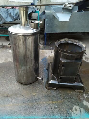 уголь на дом: Титан из нержавейки,печь для бани,очок и буржуйка, печь на отработке — 7